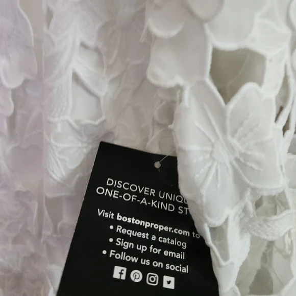 Nwt Boston Proper Elegant White Lace Dress - Picture 8 of 11